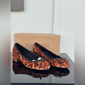 Steve Madden Animal Print Flats with Black Trim